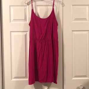 Spaghetti strap pink dress